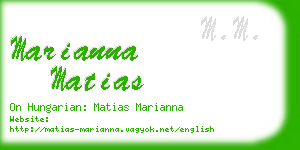 marianna matias business card